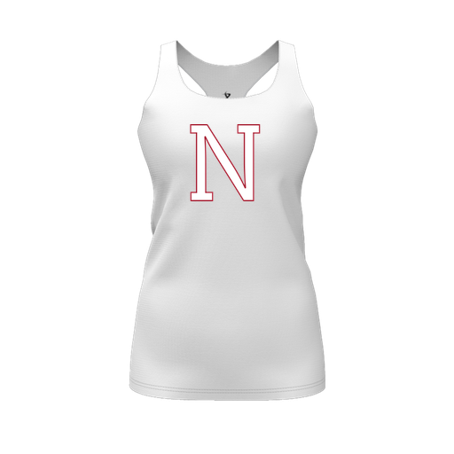 [CUS-DFW-RCBK-PER-WHT-FYS-LOGO1] Racerback Tank Top (Female Youth S, White, Logo 1)