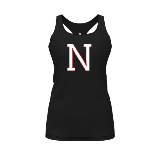 [CUS-DFW-RCBK-PER-BLK-FYS-LOGO1] Racerback Tank Top (Female Youth S, Black, Logo 1)