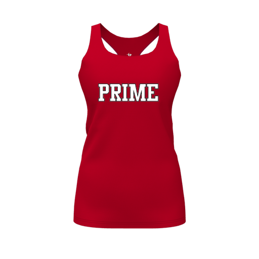 [CUS-DFW-RCBK-PER-RED-FYS-LOGO2] Racerback Tank Top (Female Youth S, Red, Logo 2)