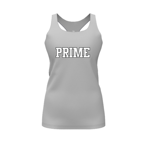 [CUS-DFW-RCBK-PER-GRY-FYS-LOGO2] Racerback Tank Top (Female Youth S, Gray, Logo 2)