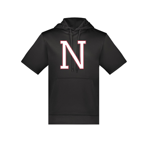 [6871.080.S-LOGO1] Men's Dri Fit Short Sleeve Hoodie (Adult S, Black, Logo 1)