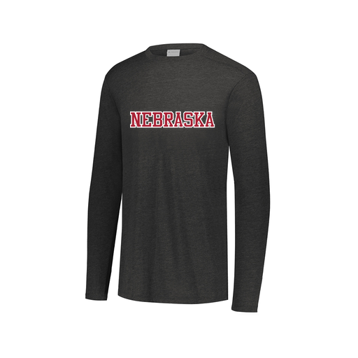 [FTLCUBBK-AXS-LOGO3] Decker Men's Tri-Blend T-Shirt - Long Sleeve (Adult XS, Black, Logo 3)