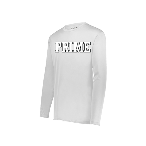 [222823.005.S-LOGO2] Youth LS Smooth Sport Shirt (Youth S, White, Logo 2)