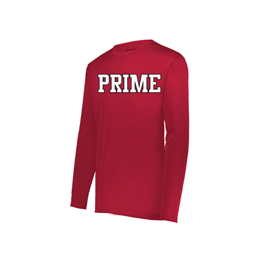 [222823.083.S-LOGO2] Youth LS Smooth Sport Shirt (Youth S, Red, Logo 2)
