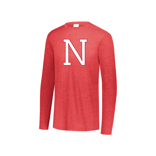 [3076.V96.S-LOGO1] Youth LS Ultra-blend T-Shirt (Youth S, Red, Logo 1)