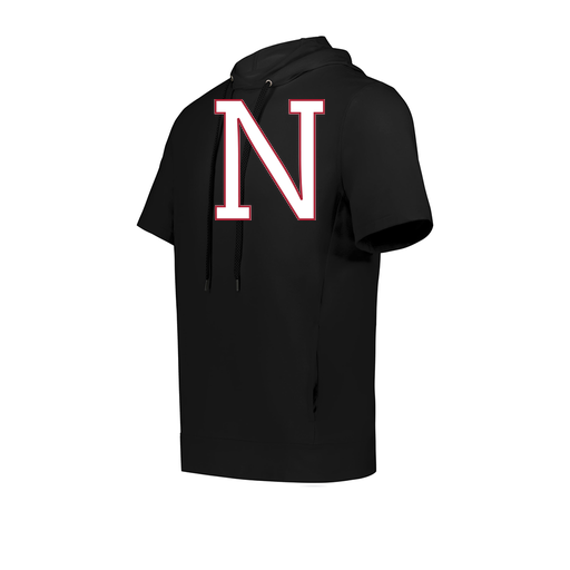 [222605.080.S-LOGO1] YOUTH VENTURA SOFT KNIT SHORT SLEEVE HOODIE (Youth S, Black, Logo 1)