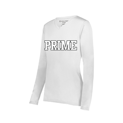 [222824.005.S-LOGO2] Ladies LS Smooth Sport Shirt (Female Adult S, White, Logo 2)